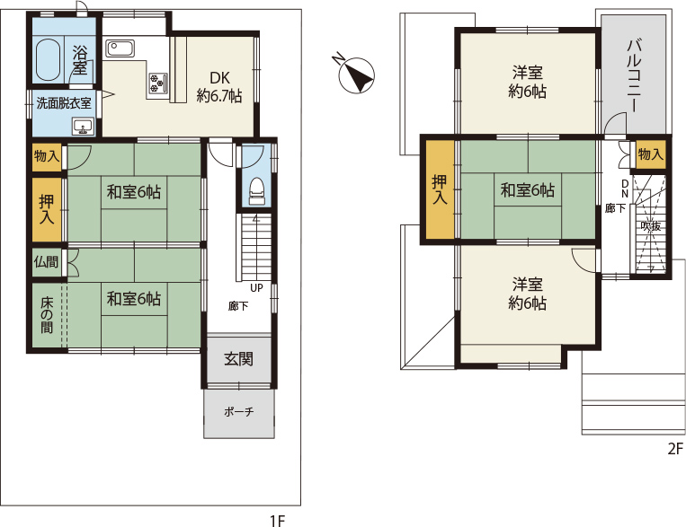 岸和田市池尻町　中古戸建　間取図